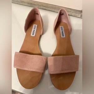 Steve Madden Corey Blush Suede D'Orsay Flat Sandals-Used 1x